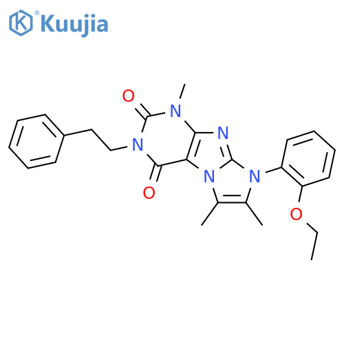 8-(2-ethoxyphenyl)-1,6,7-trimethyl-3-(2-phenylethyl)-1H,2H,3H,4H,8H-imidazo1,2-gpurine-2,4-dione structure