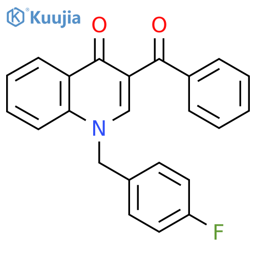 3-benzoyl-1-(4-fluorophenyl)methyl-1,4-dihydroquinolin-4-one structure