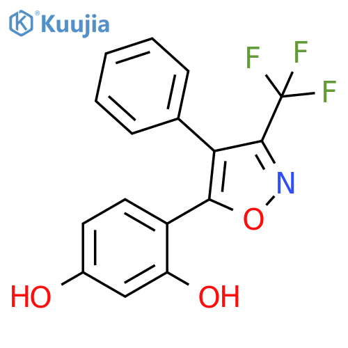4-4-phenyl-3-(trifluoromethyl)-1,2-oxazol-5-ylbenzene-1,3-diol structure