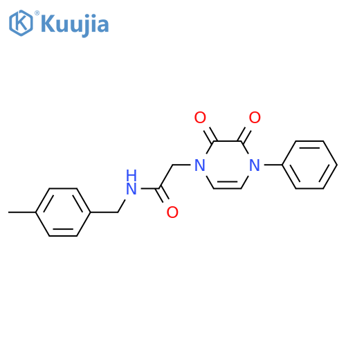 2-(2,3-dioxo-4-phenyl-1,2,3,4-tetrahydropyrazin-1-yl)-N-(4-methylphenyl)methylacetamide structure
