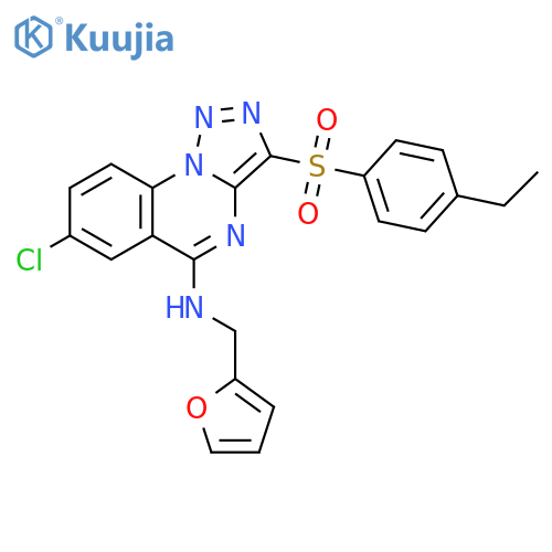 7-chloro-3-(4-ethylbenzenesulfonyl)-N-(furan-2-yl)methyl-1,2,3triazolo1,5-aquinazolin-5-amine structure