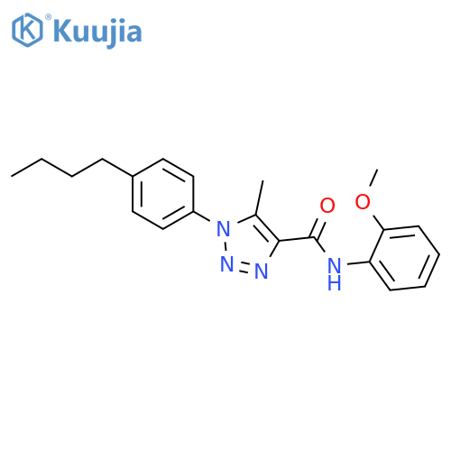 1-(4-butylphenyl)-N-(2-methoxyphenyl)-5-methyl-1H-1,2,3-triazole-4-carboxamide structure