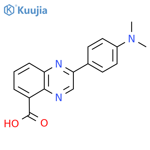 2-(4-Dimethylaminophenyl)-quinoxaline-5-carboxylic acid structure