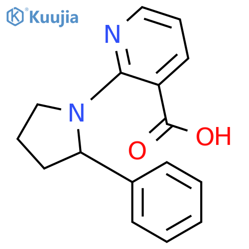 2-(2-PHENYL-PYRROLIDIN-1-YL)-NICOTINIC ACID structure