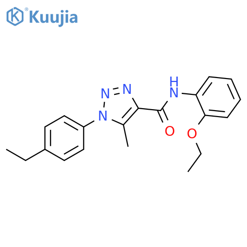N-(2-ethoxyphenyl)-1-(4-ethylphenyl)-5-methyl-1H-1,2,3-triazole-4-carboxamide structure