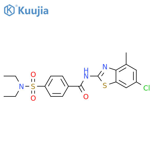 N-(6-chloro-4-methyl-1,3-benzothiazol-2-yl)-4-(diethylsulfamoyl)benzamide structure
