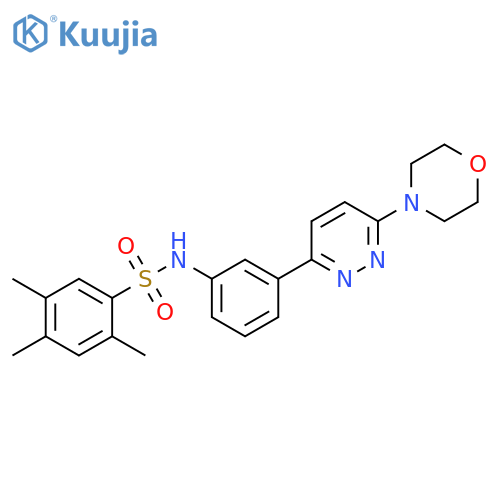 2,4,5-trimethyl-N-{3-6-(morpholin-4-yl)pyridazin-3-ylphenyl}benzene-1-sulfonamide structure