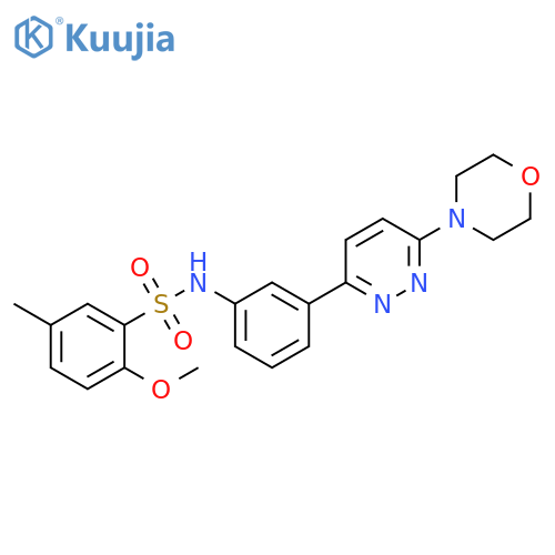 2-methoxy-5-methyl-N-{3-6-(morpholin-4-yl)pyridazin-3-ylphenyl}benzene-1-sulfonamide structure