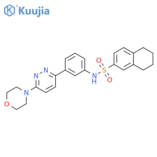 N-{3-6-(morpholin-4-yl)pyridazin-3-ylphenyl}-5,6,7,8-tetrahydronaphthalene-2-sulfonamide structure