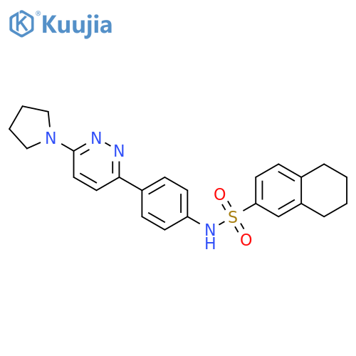 N-{4-6-(pyrrolidin-1-yl)pyridazin-3-ylphenyl}-5,6,7,8-tetrahydronaphthalene-2-sulfonamide structure