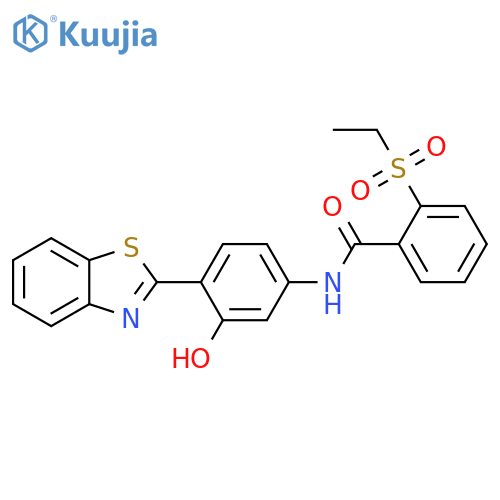 N-4-(1,3-benzothiazol-2-yl)-3-hydroxyphenyl-2-(ethanesulfonyl)benzamide structure