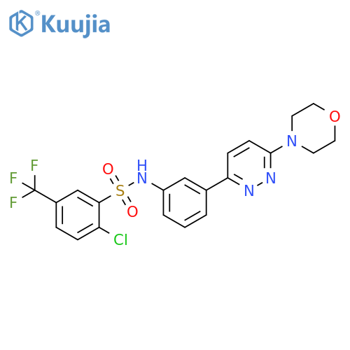 2-chloro-N-{3-6-(morpholin-4-yl)pyridazin-3-ylphenyl}-5-(trifluoromethyl)benzene-1-sulfonamide structure