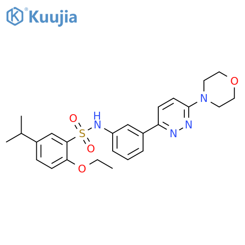 2-ethoxy-N-{3-6-(morpholin-4-yl)pyridazin-3-ylphenyl}-5-(propan-2-yl)benzene-1-sulfonamide structure
