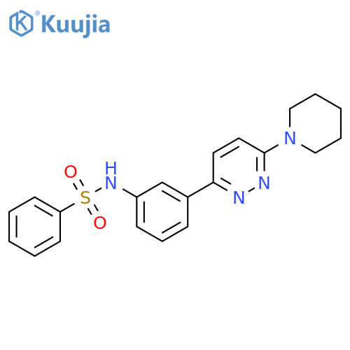 N-{3-6-(piperidin-1-yl)pyridazin-3-ylphenyl}benzenesulfonamide structure