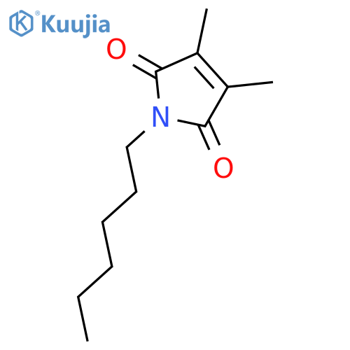 1H-PYRROLE-2,5-DIONE, 1-HEXYL-3,4-DIMETHYL- structure