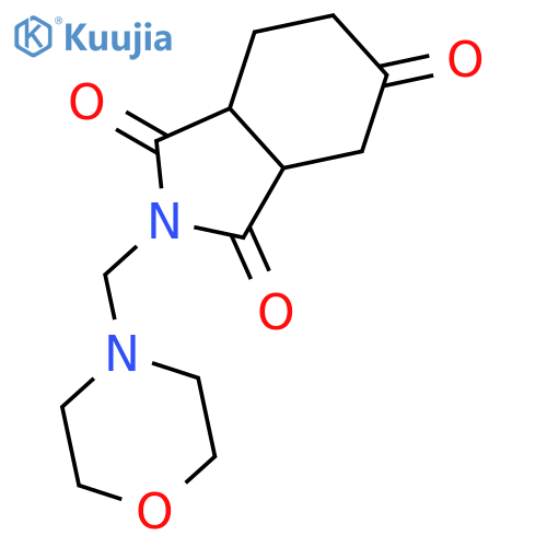 1H-Isoindole-1,3,5(2H,4H)-trione, tetrahydro-2-(4-morpholinylmethyl)- structure