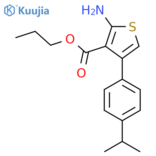 Propyl 2-amino-4-(4-isopropylphenyl)thiophene-3-carboxylate structure