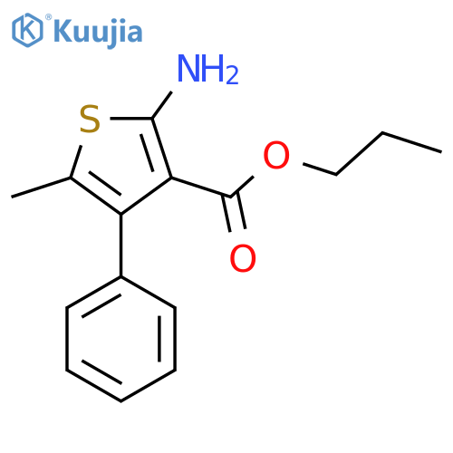 Propyl 2-amino-5-methyl-4-phenylthiophene-3-carboxylate structure