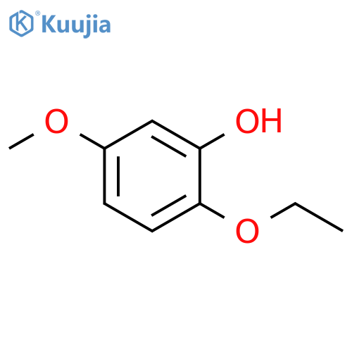 Phenol, 2-ethoxy-5-methoxy- structure