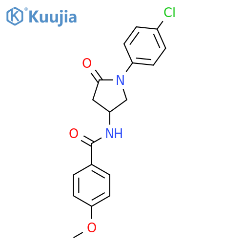N-1-(4-chlorophenyl)-5-oxopyrrolidin-3-yl-4-methoxybenzamide structure