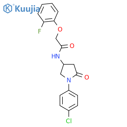 N-1-(4-chlorophenyl)-5-oxopyrrolidin-3-yl-2-(2-fluorophenoxy)acetamide structure