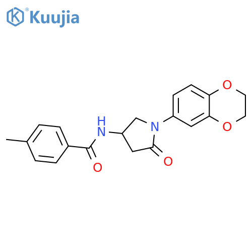 N-1-(2,3-dihydro-1,4-benzodioxin-6-yl)-5-oxopyrrolidin-3-yl-4-methylbenzamide structure