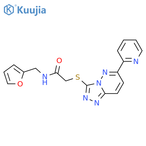 N-(furan-2-yl)methyl-2-{6-(pyridin-2-yl)-1,2,4triazolo4,3-bpyridazin-3-ylsulfanyl}acetamide structure