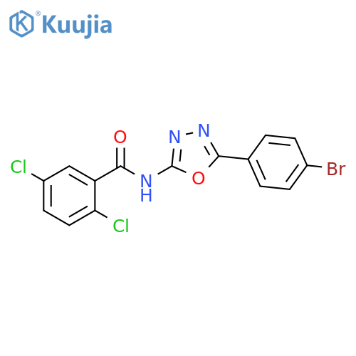 N-5-(4-bromophenyl)-1,3,4-oxadiazol-2-yl-2,5-dichlorobenzamide structure