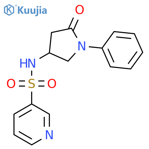 N-(5-oxo-1-phenylpyrrolidin-3-yl)pyridine-3-sulfonamide structure