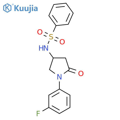 N-1-(3-fluorophenyl)-5-oxopyrrolidin-3-ylbenzenesulfonamide structure