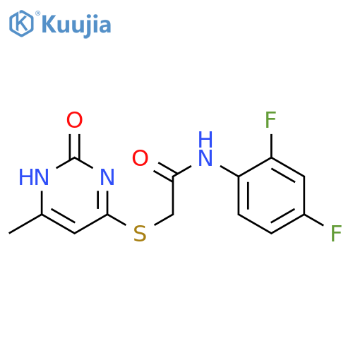 N-(2,4-difluorophenyl)-2-(6-methyl-2-oxo-1,2-dihydropyrimidin-4-yl)sulfanylacetamide structure