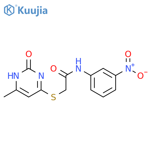 2-(6-methyl-2-oxo-1,2-dihydropyrimidin-4-yl)sulfanyl-N-(3-nitrophenyl)acetamide structure