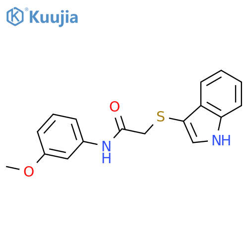 2-(1H-indol-3-ylsulfanyl)-N-(3-methoxyphenyl)acetamide structure