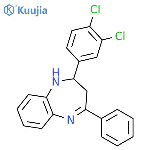 1H-1,5-Benzodiazepine, 2-(3,4-dichlorophenyl)-2,3-dihydro-4-phenyl- structure