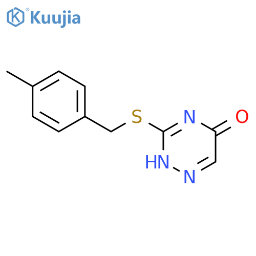 3-{(4-methylphenyl)methylsulfanyl}-4,5-dihydro-1,2,4-triazin-5-one structure