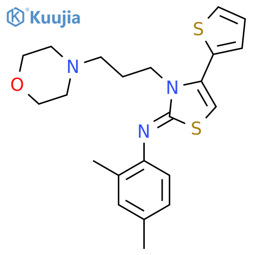 (Z)-2,4-dimethyl-N-(3-(3-morpholinopropyl)-4-(thiophen-2-yl)thiazol-2(3H)-ylidene)aniline structure