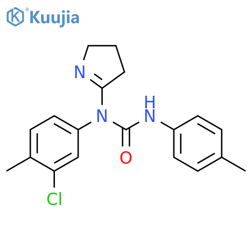 3-(3-chloro-4-methylphenyl)-3-(3,4-dihydro-2H-pyrrol-5-yl)-1-(4-methylphenyl)urea structure