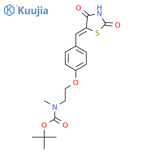 (Z)-5-[4-[2-[Boc-(methyl)amino]ethoxy]benzylidene]thiazolidine-2,4-dione structure