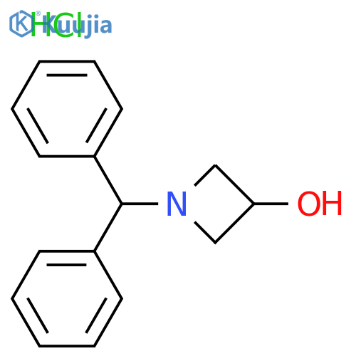 1-benzhydrylazetidin-3-ol;hydrochloride structure