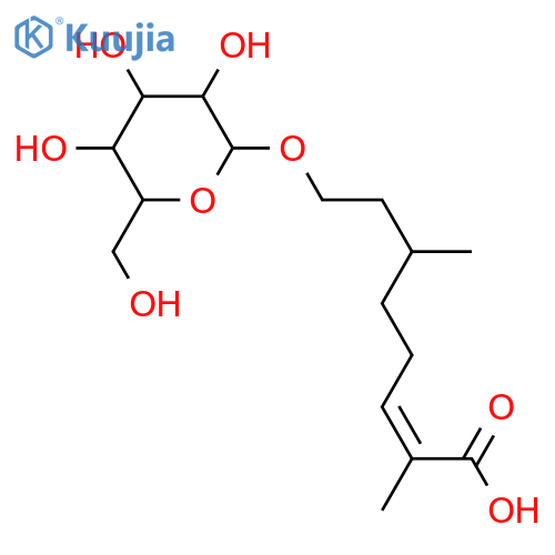 8-Hydroxy-2,6-dimethyl-2-octenoic acid; (2E,6R)-form, 8-O-β-D-Glucopyranoside structure