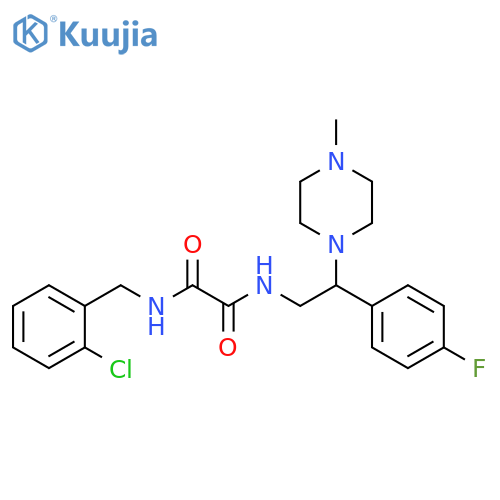 N-(2-chlorophenyl)methyl-N'-2-(4-fluorophenyl)-2-(4-methylpiperazin-1-yl)ethylethanediamide structure