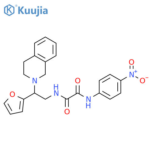 N-2-(furan-2-yl)-2-(1,2,3,4-tetrahydroisoquinolin-2-yl)ethyl-N'-(4-nitrophenyl)ethanediamide structure