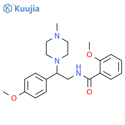 2-methoxy-N-2-(4-methoxyphenyl)-2-(4-methylpiperazin-1-yl)ethylbenzamide structure