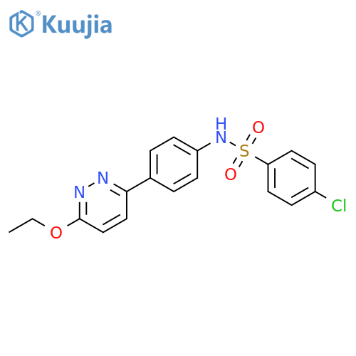 4-chloro-N-4-(6-ethoxypyridazin-3-yl)phenylbenzene-1-sulfonamide structure