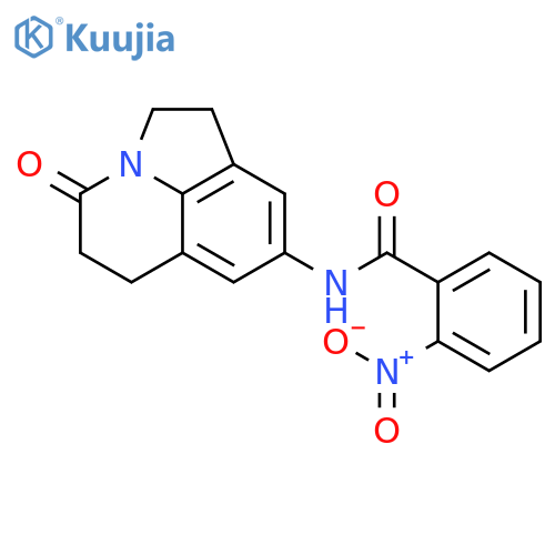 2-nitro-N-{11-oxo-1-azatricyclo6.3.1.0^{4,12}dodeca-4(12),5,7-trien-6-yl}benzamide structure