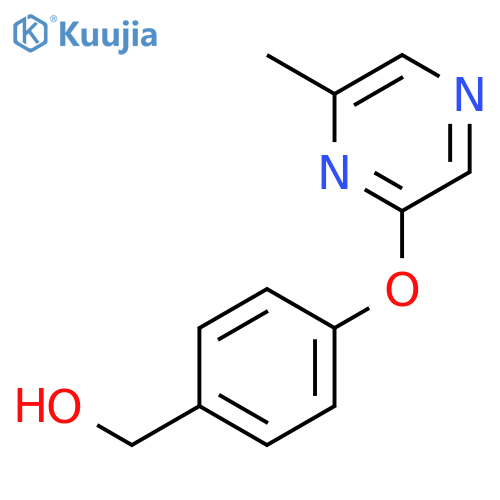 {4-(6-methylpyrazin-2-yl)oxyphenyl}methanol structure