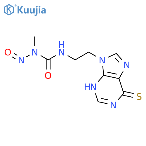 1-methyl-1-nitroso-3-[2-(6-sulfanylidene-3h-purin-9-yl)ethyl]urea structure