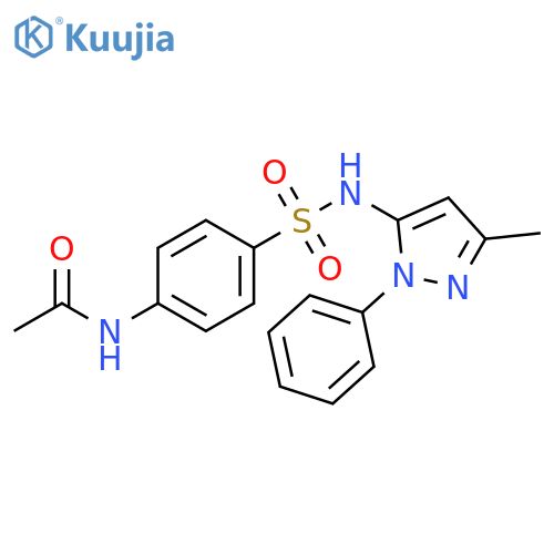 N-[4-[[(3-Methyl-1-phenyl-1H-pyrazol-5-yl)amino]sulfonyl]phenyl]acetamide structure