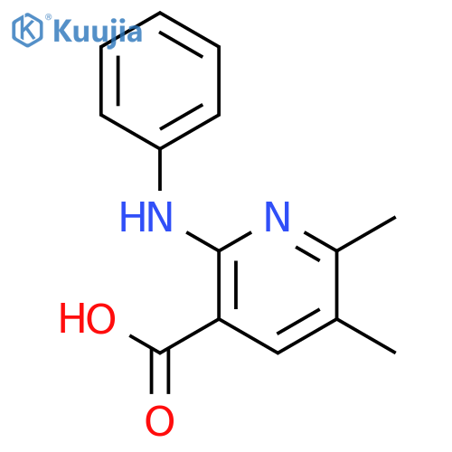 3-PYRIDINECARBOXYLIC ACID, 5,6-DIMETHYL-2-(PHENYLAMINO)- structure