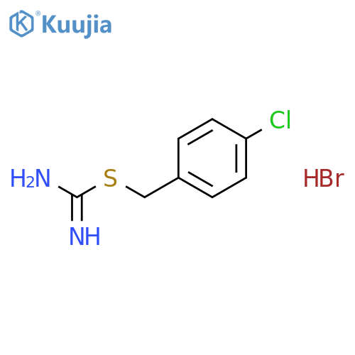 {[(4-Chlorophenyl)methyl]sulfanyl}methanimidamide hydrobromide structure